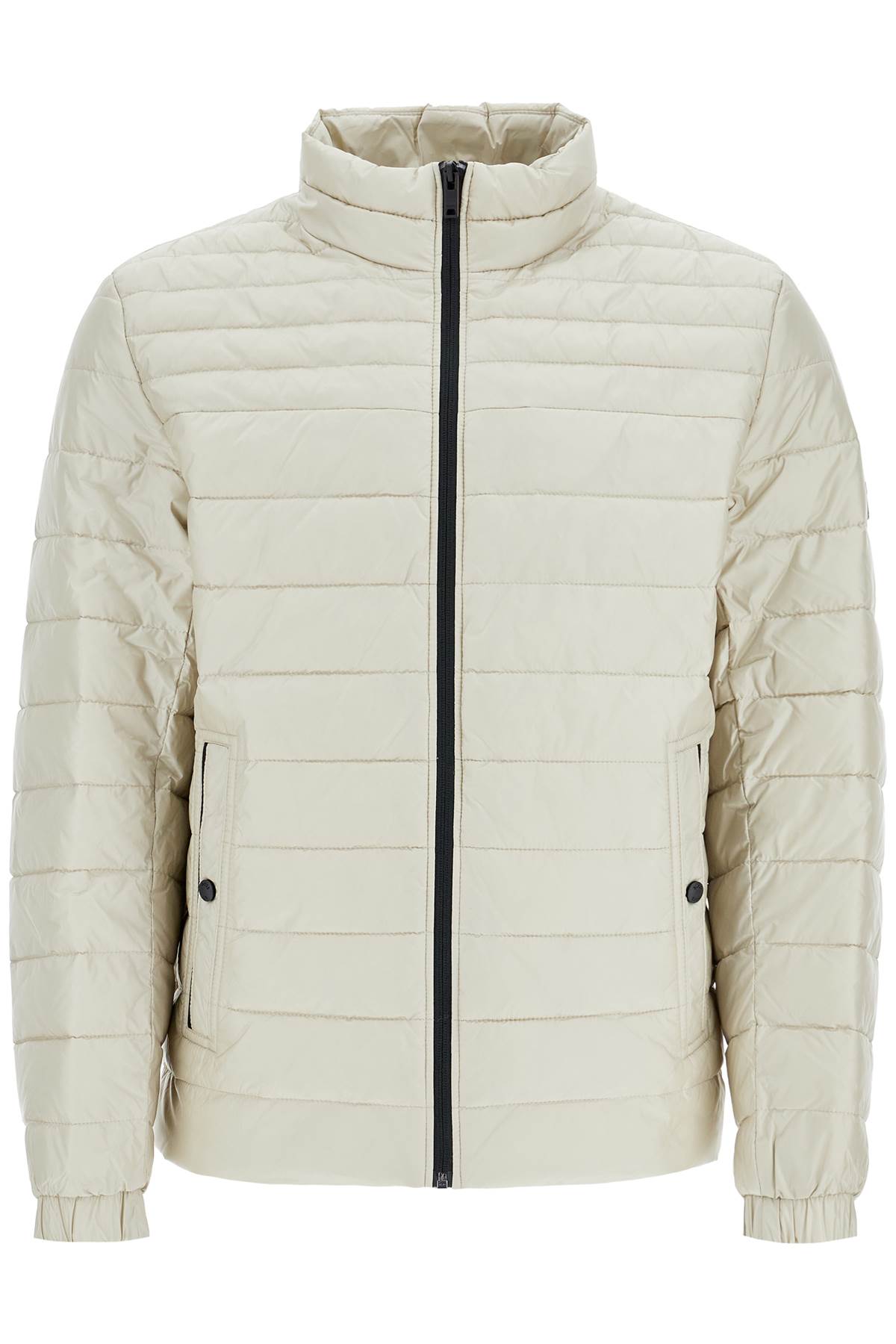 Boss light beige quilted jacket with zip