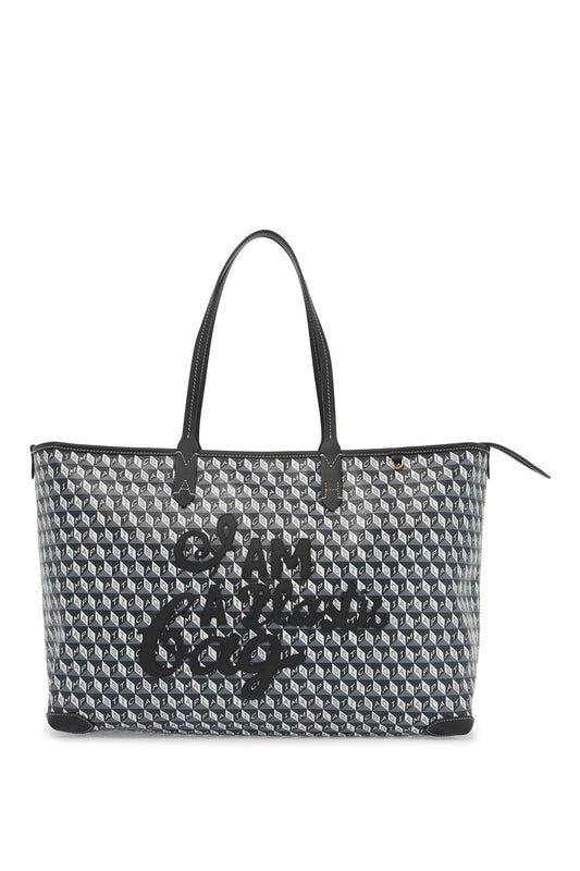 Anya Hindmarch i am a plastic bag zipped motif tote bag