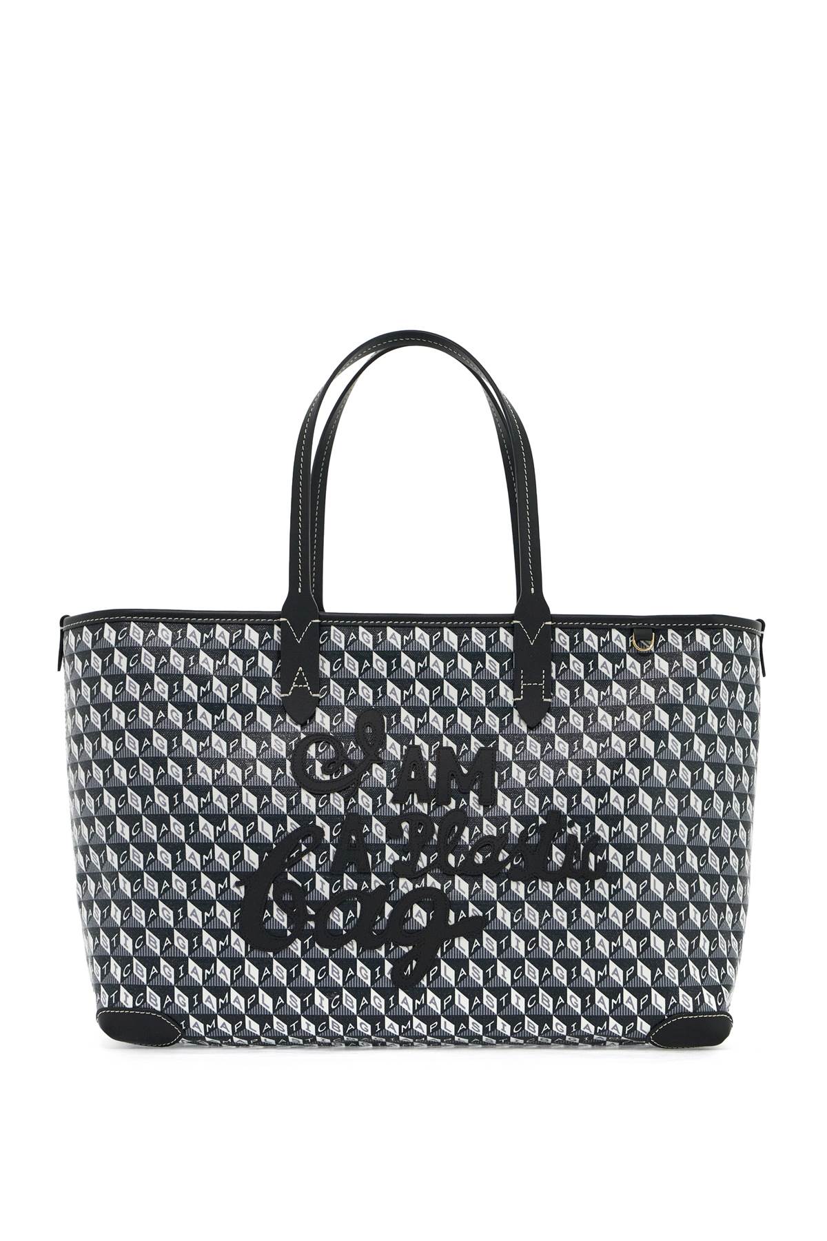 Anya Hindmarch i am a plastic bag zipped motif tote bag - VivaceVenus