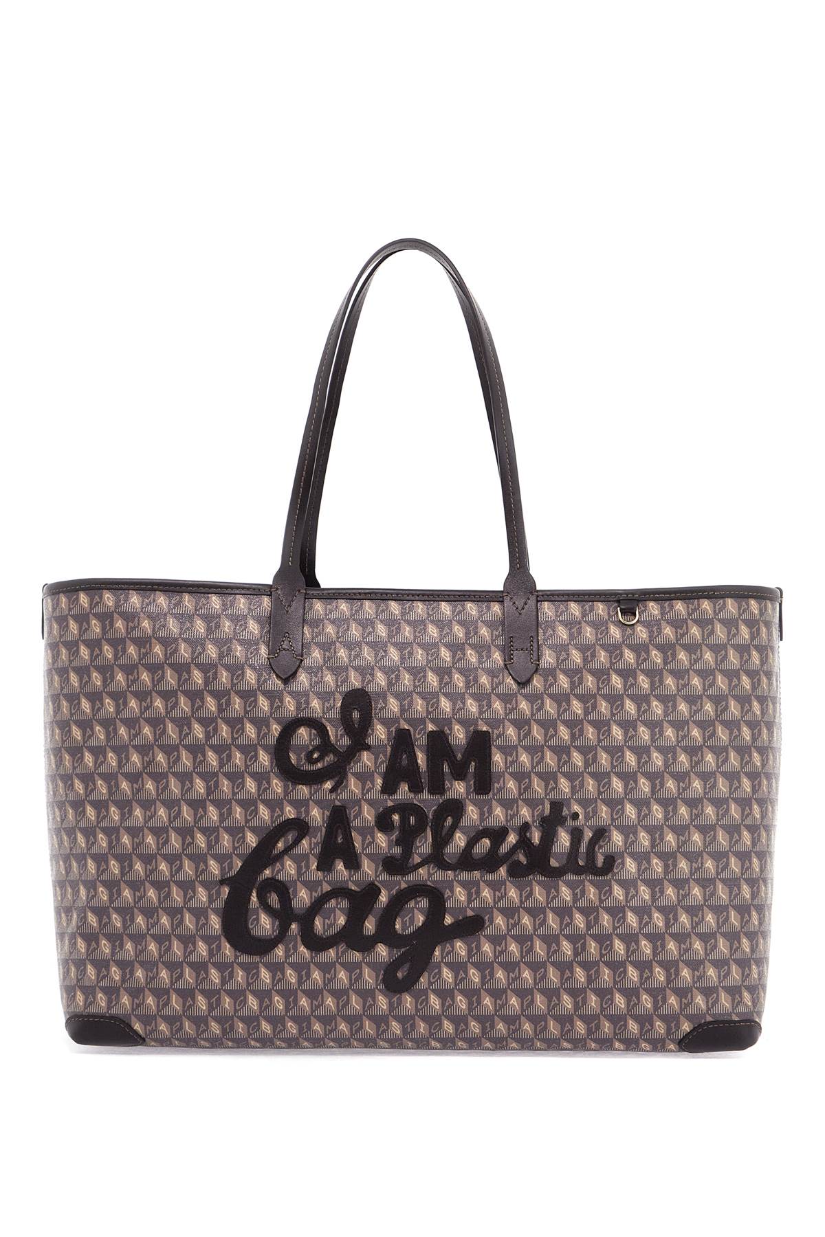 Anya Hindmarch i am a plastic bag zipped motif tote bag - VivaceVenus