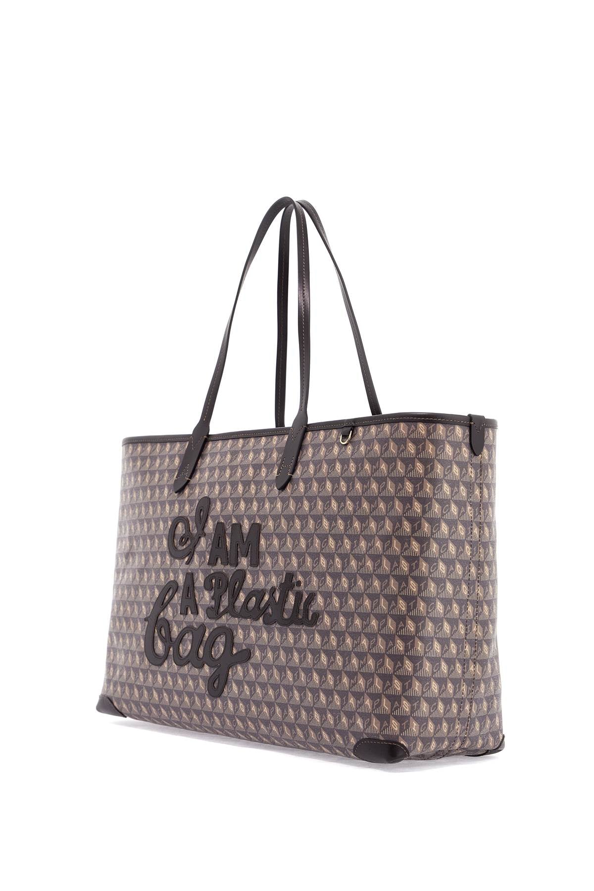 Anya Hindmarch i am a plastic bag zipped motif tote bag - VivaceVenus