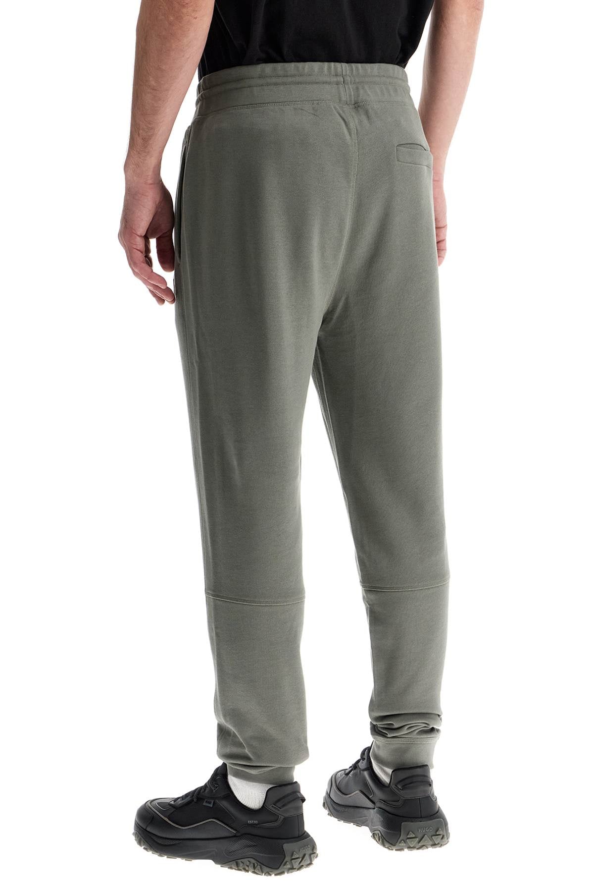 Boss men's high-waisted regular fit cotton pants open grey