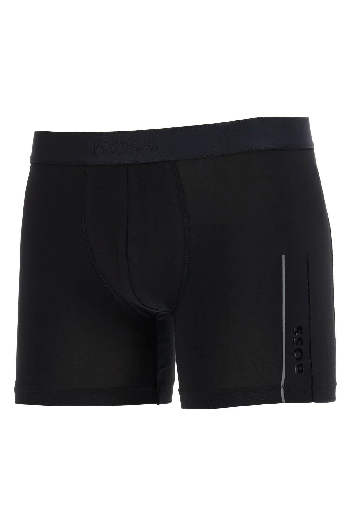 Boss black slim fit boxer in cotton with logo elastic