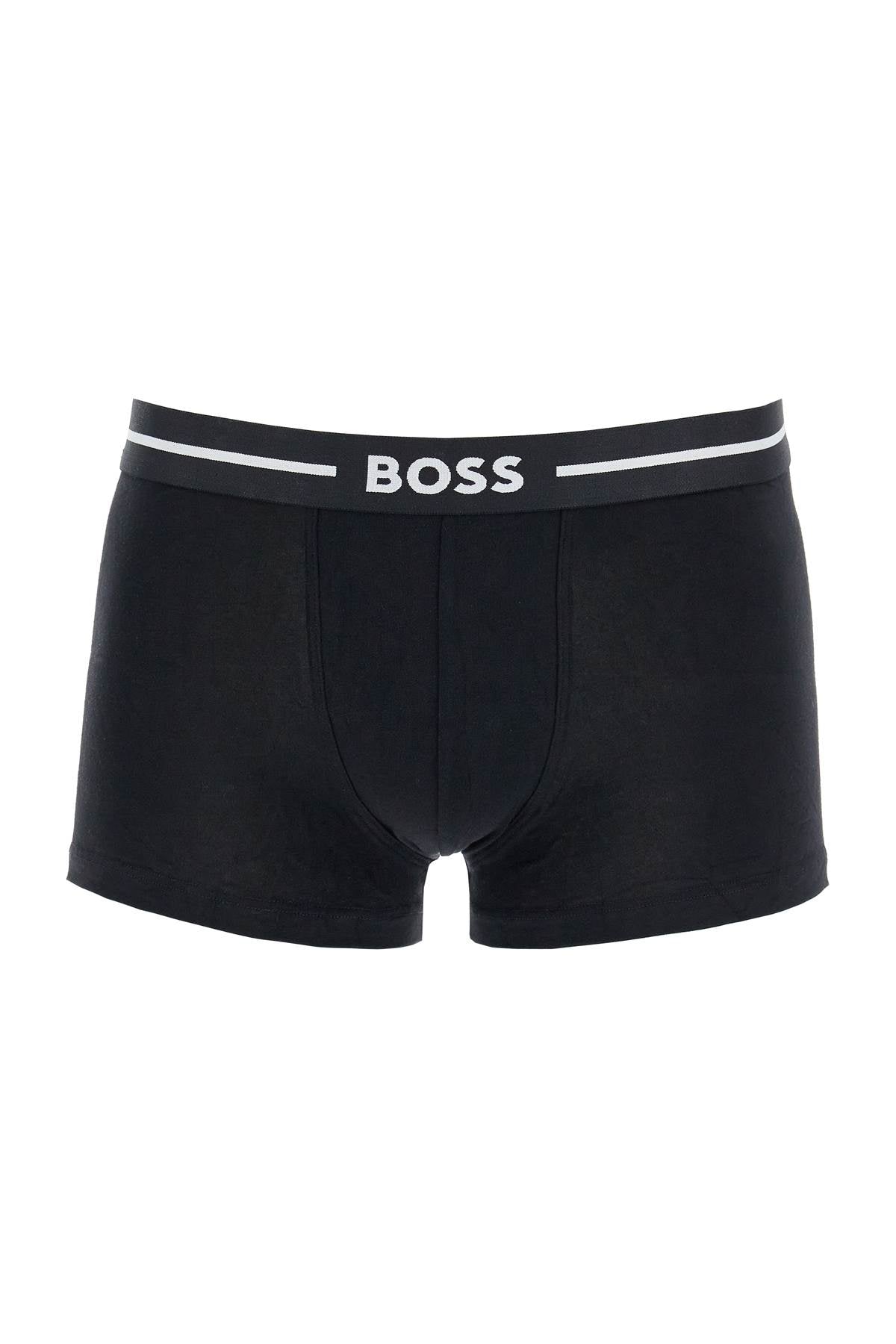 Boss boxer trunk slim fit cotton 3 pieces black and red