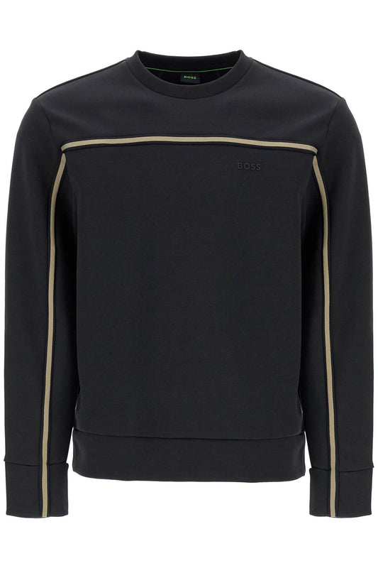 Boss men's slim fit long sleeve black sweatshirt