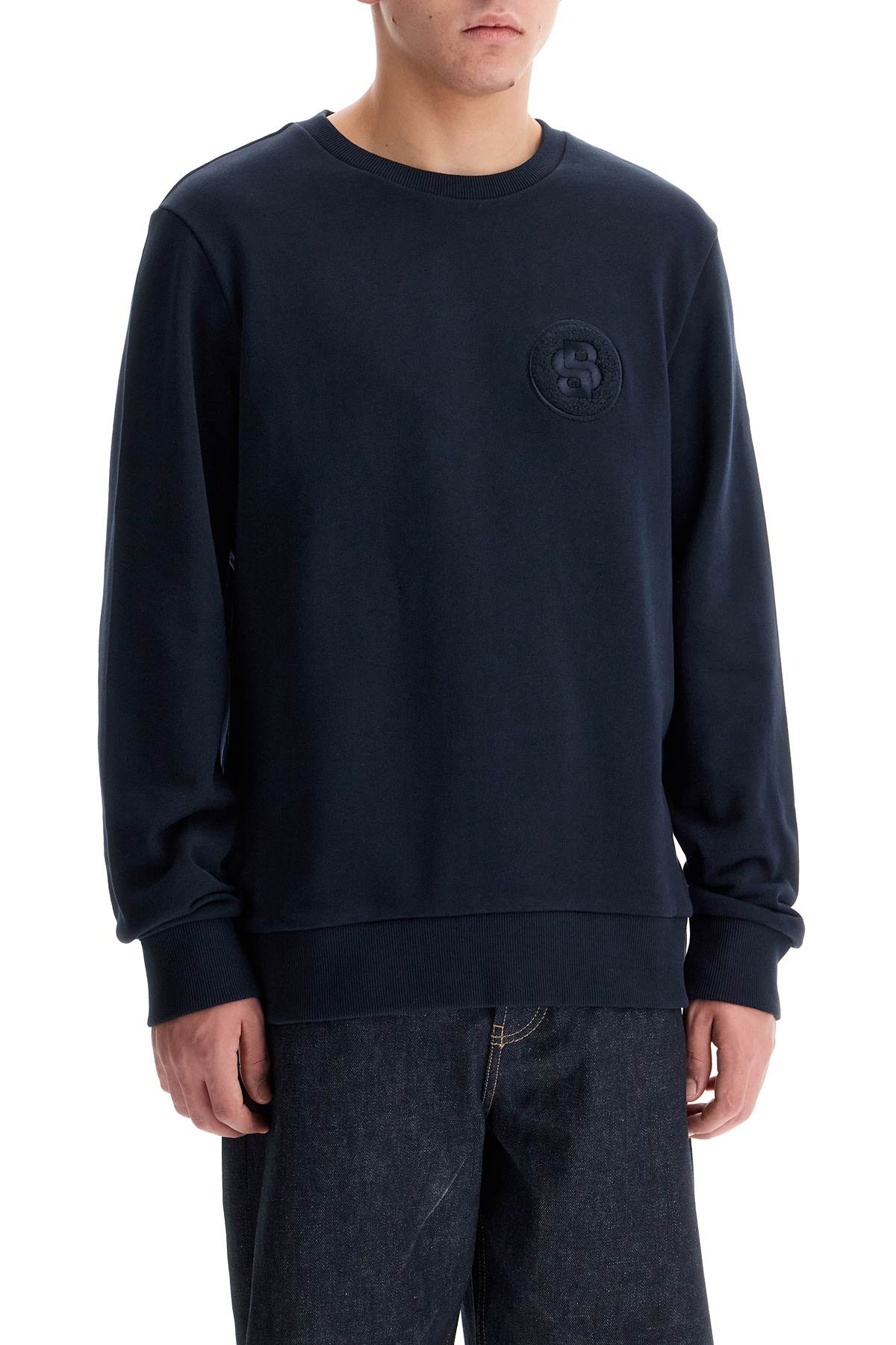 Boss crewneck sweatshirt with double mon - VivaceVenus