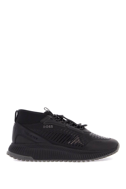 Boss black gore-tex waterproof sneakers with non-slip sole