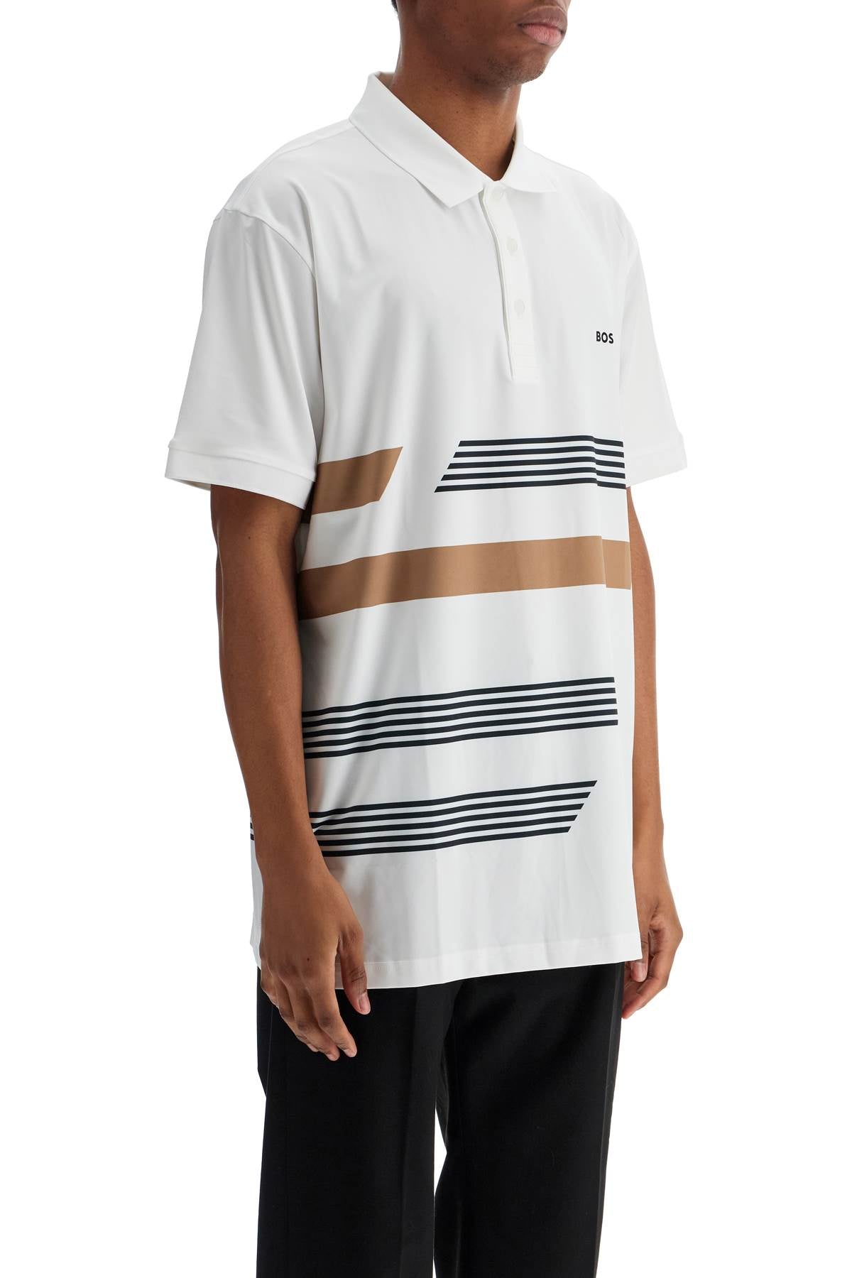 Boss printed stretch jersey polo shirt - VivaceVenus