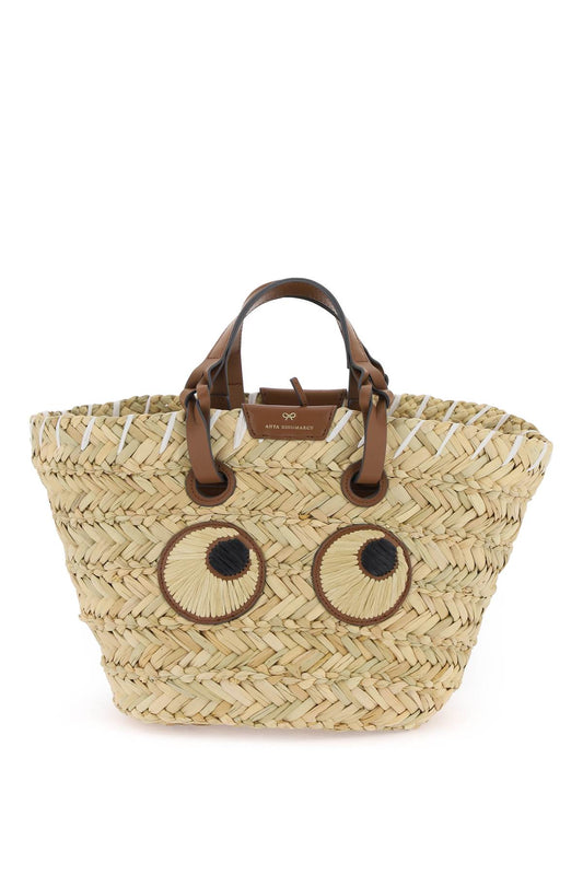 Anya Hindmarch Paper Eyes Basket Handbag   Neutral