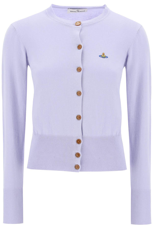 Vivienne Westwood Bea Cardigan With Logo Embroidery   Purple