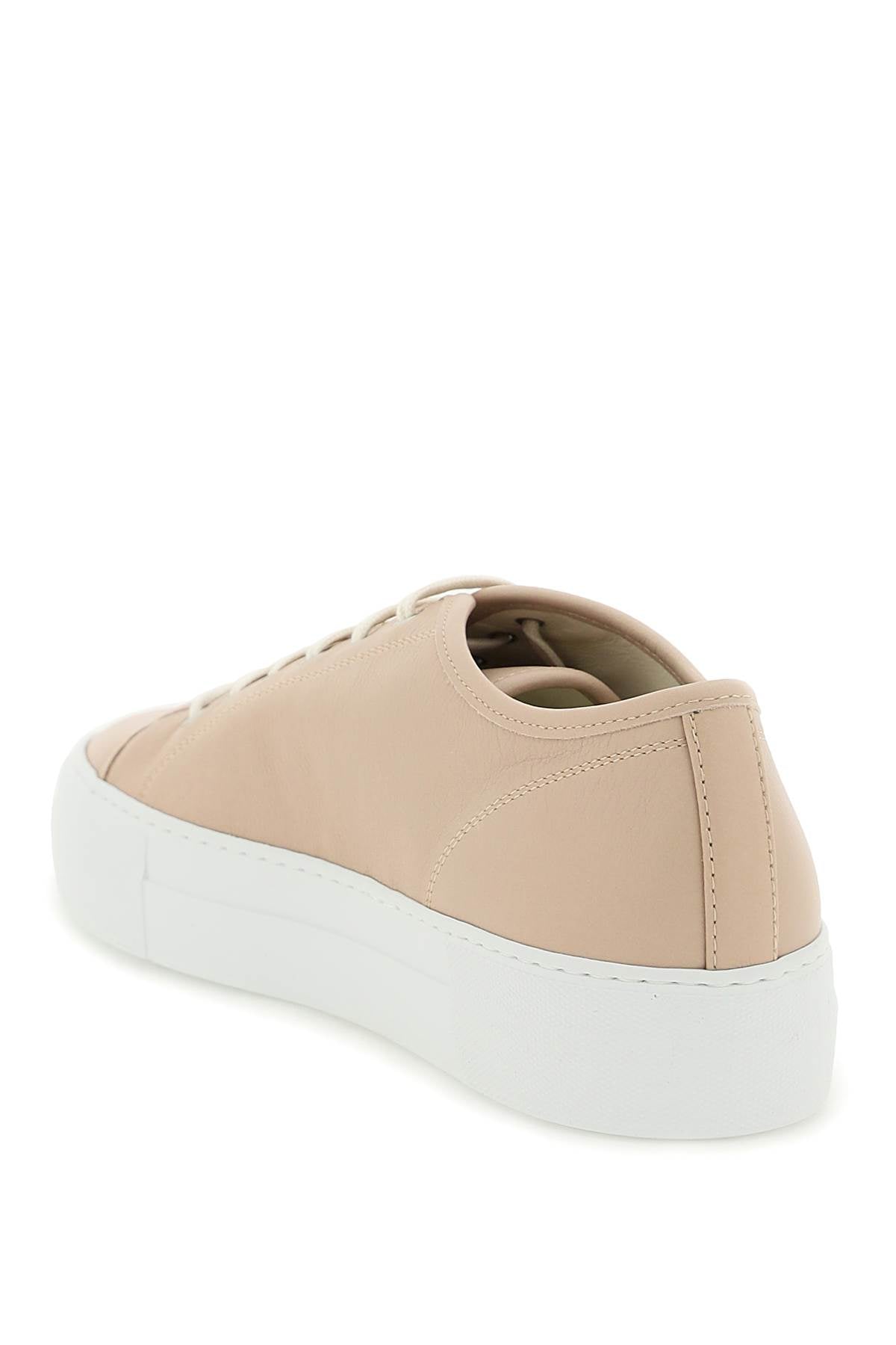 Common Projects Leather Tournament Low Super Sneakers   Rosa