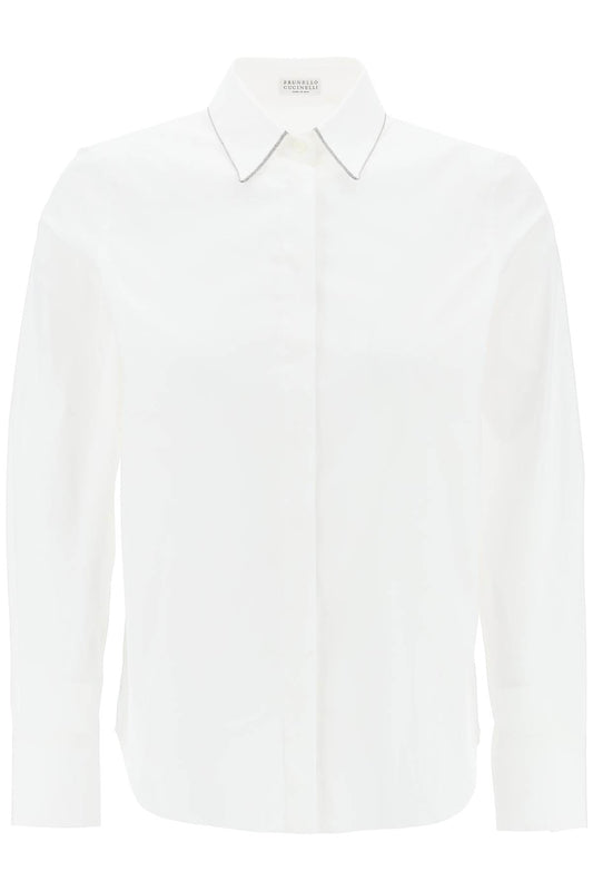 Brunello Cucinelli Replace With Double Quoteshirt With Shiny   White