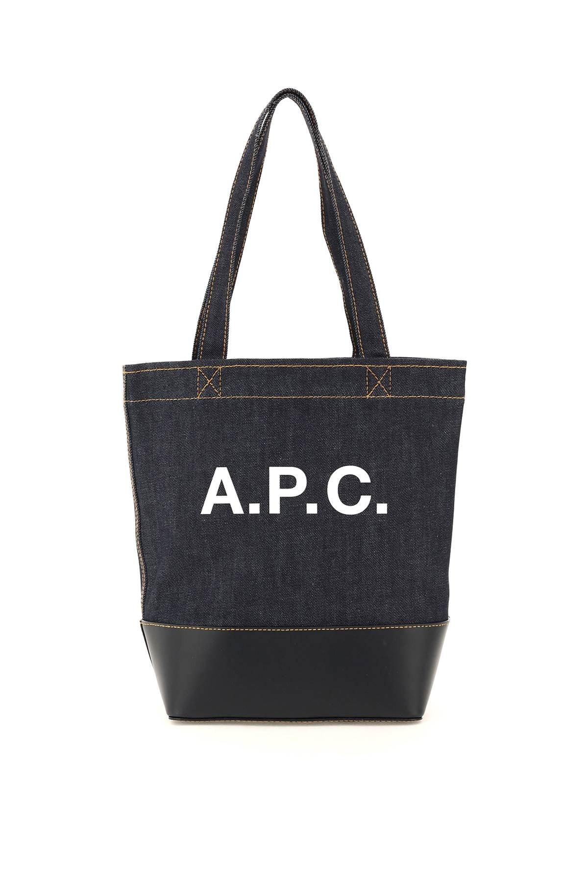 A.P.C. Axel Small Denim Tote Bag   Blue