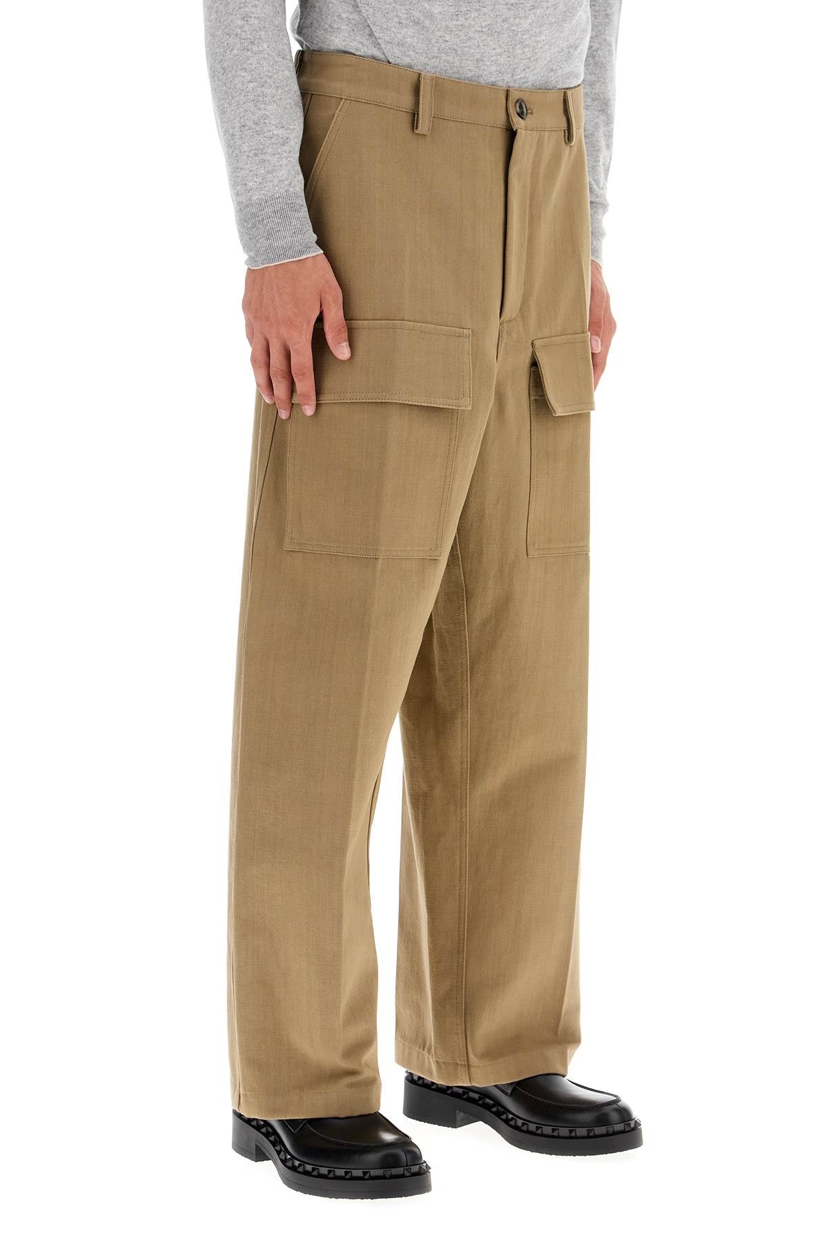 Valentino Garavani cargo canvas pants in italian style - VivaceVenus