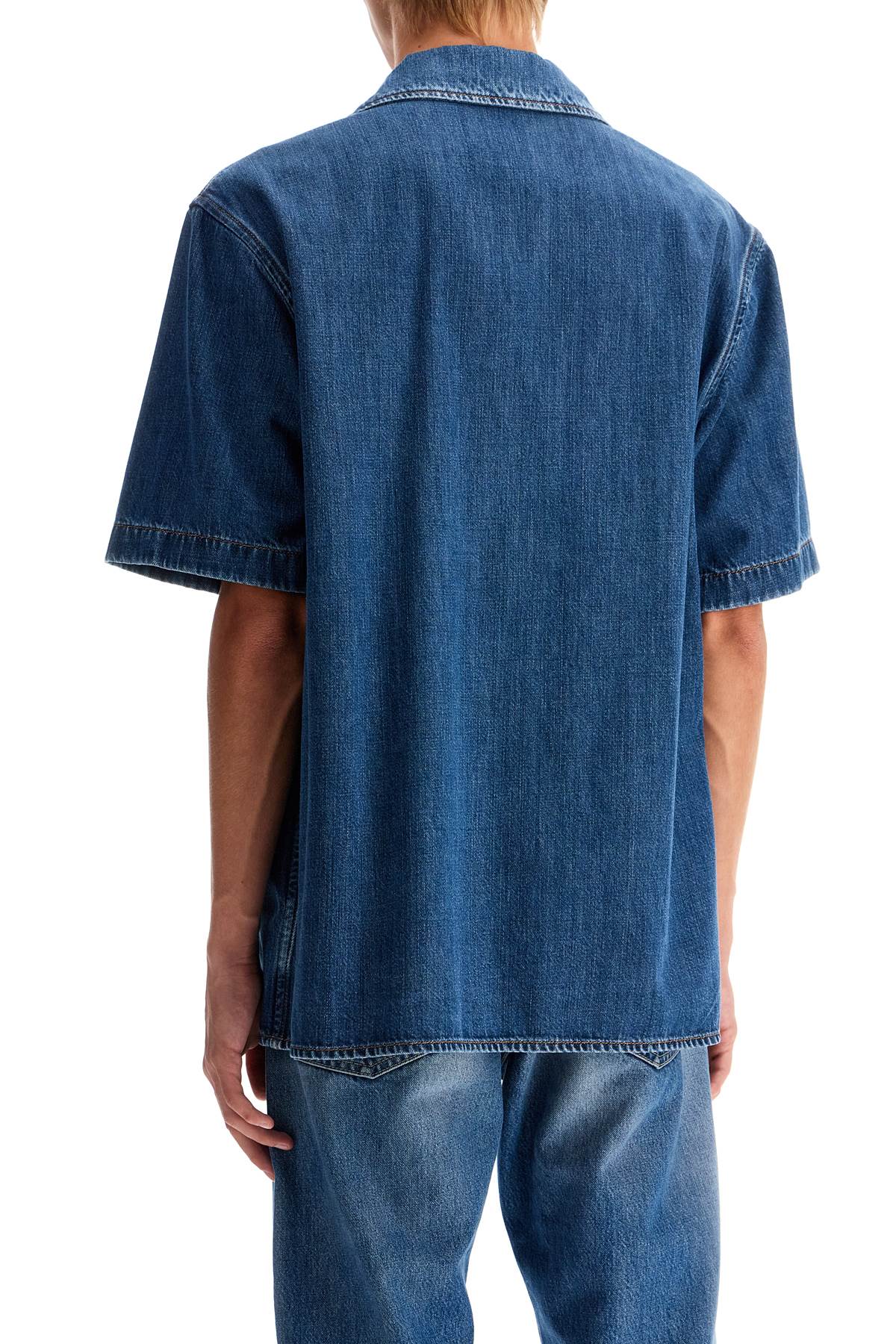 Valentino Garavani denim bowling shirt for men - VivaceVenus