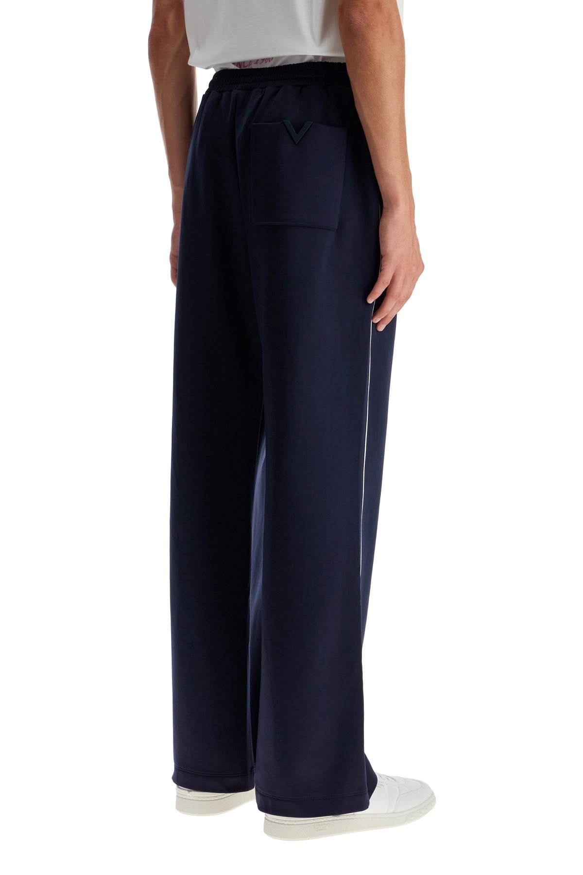 Valentino Garavani jogger pants with metallic v detail - VivaceVenus