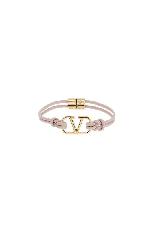 Valentino Garavani leather vlogo signature bracelet - VivaceVenus