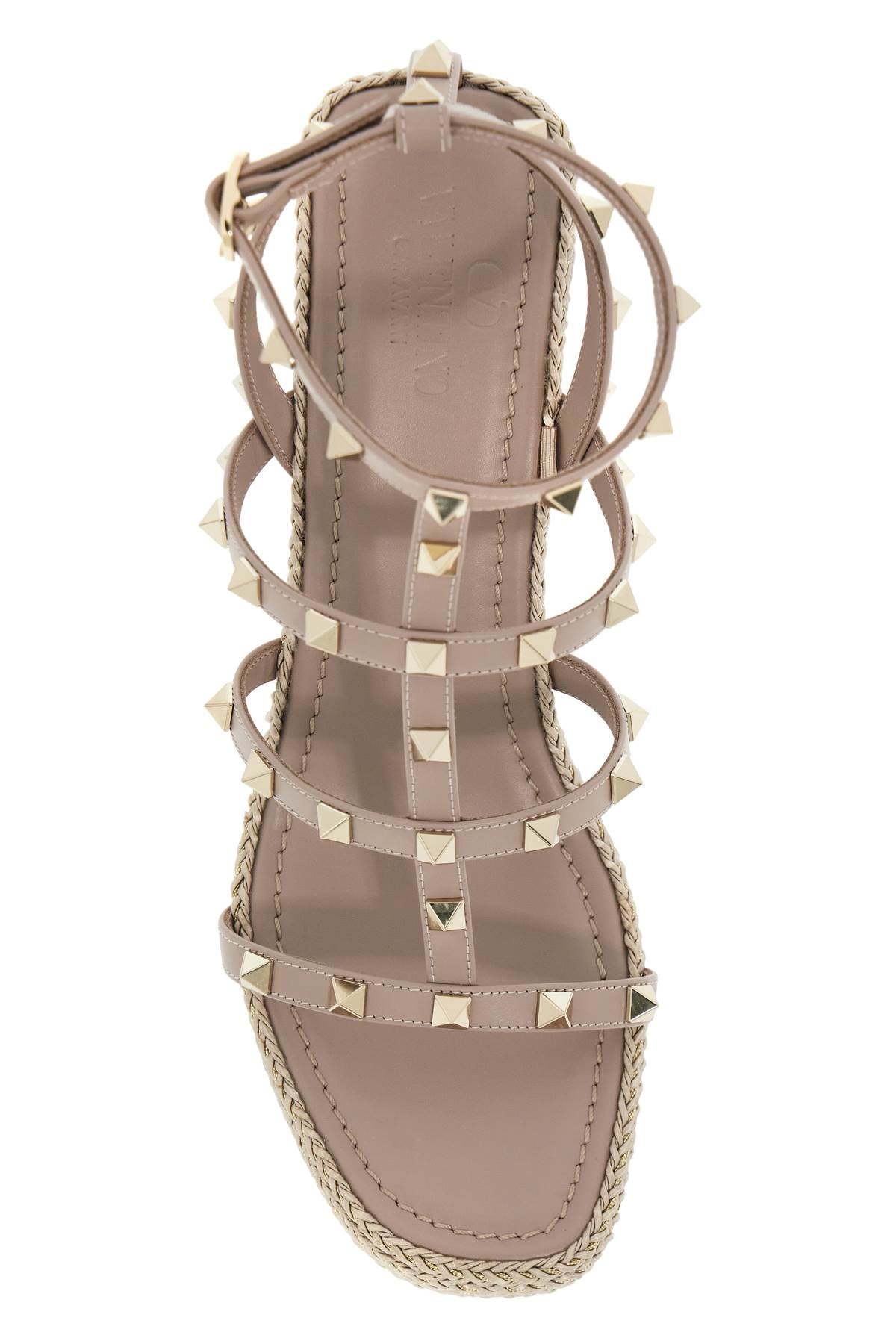 Valentino Garavani rockstud wedge sand - VivaceVenus