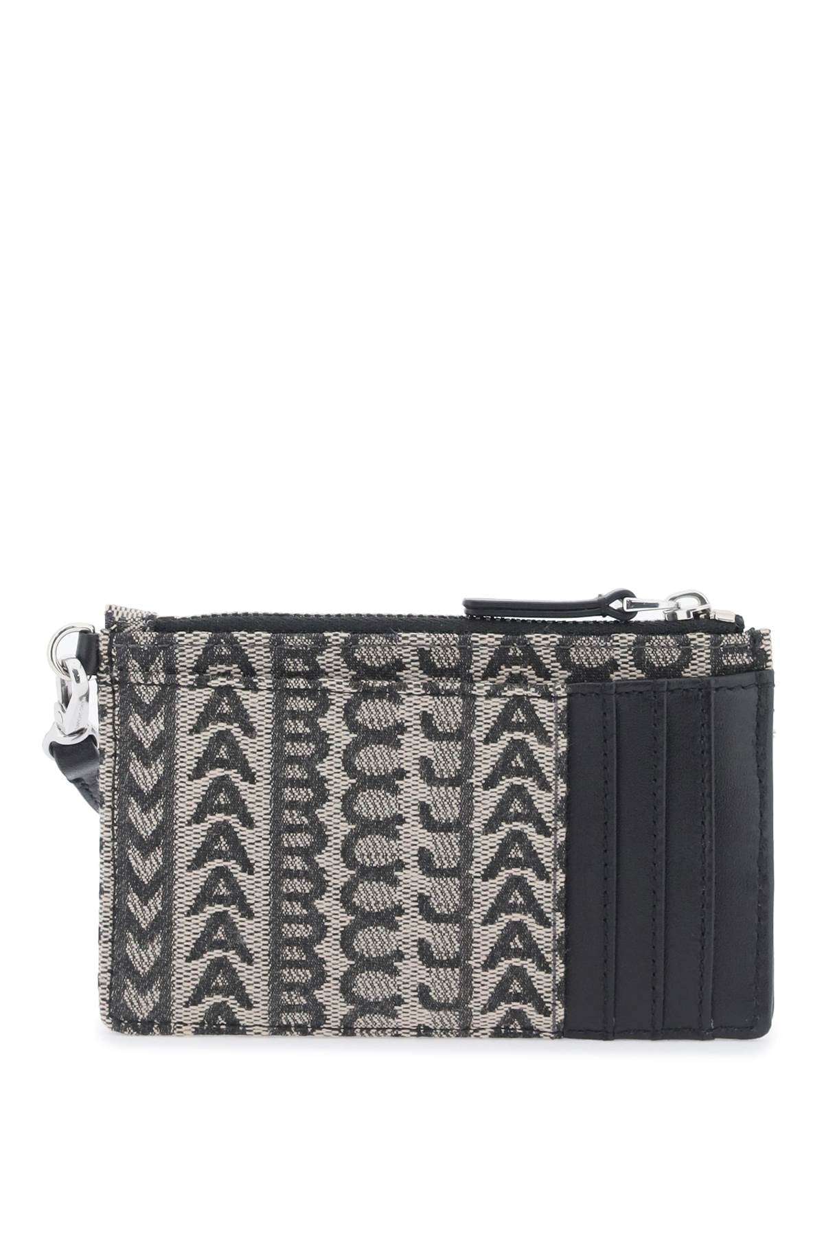 Marc Jacobs The Monogram Top Zip Wristlet Wallet   Nero