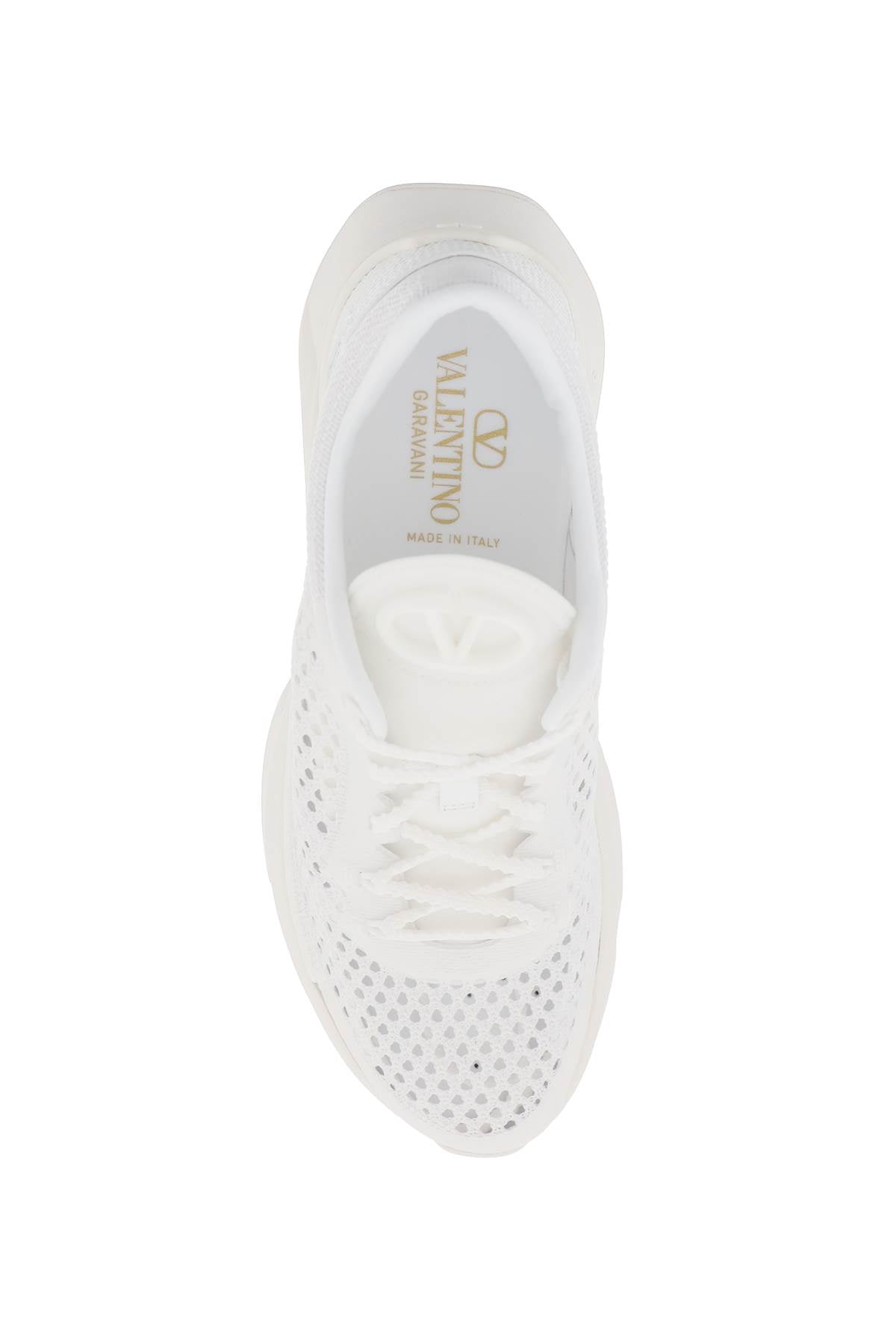 Valentino Garavani Replace With Double Quotetrue Actress Mesh Sneakers For   White