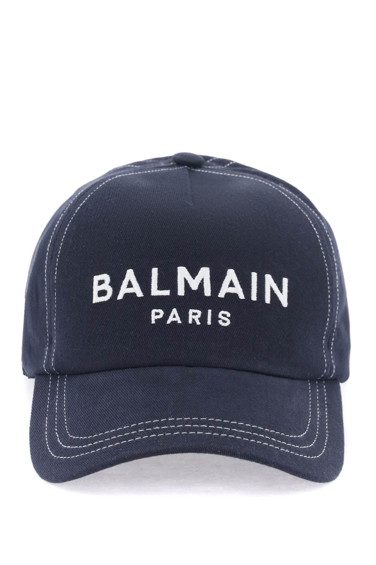 Balmain Baseball Cap With Logo   Blue