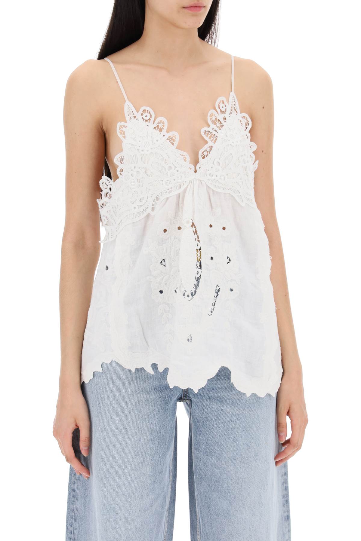 Isabel Marant Replace With Double Quotevictoria Lace Top With Elegant   White