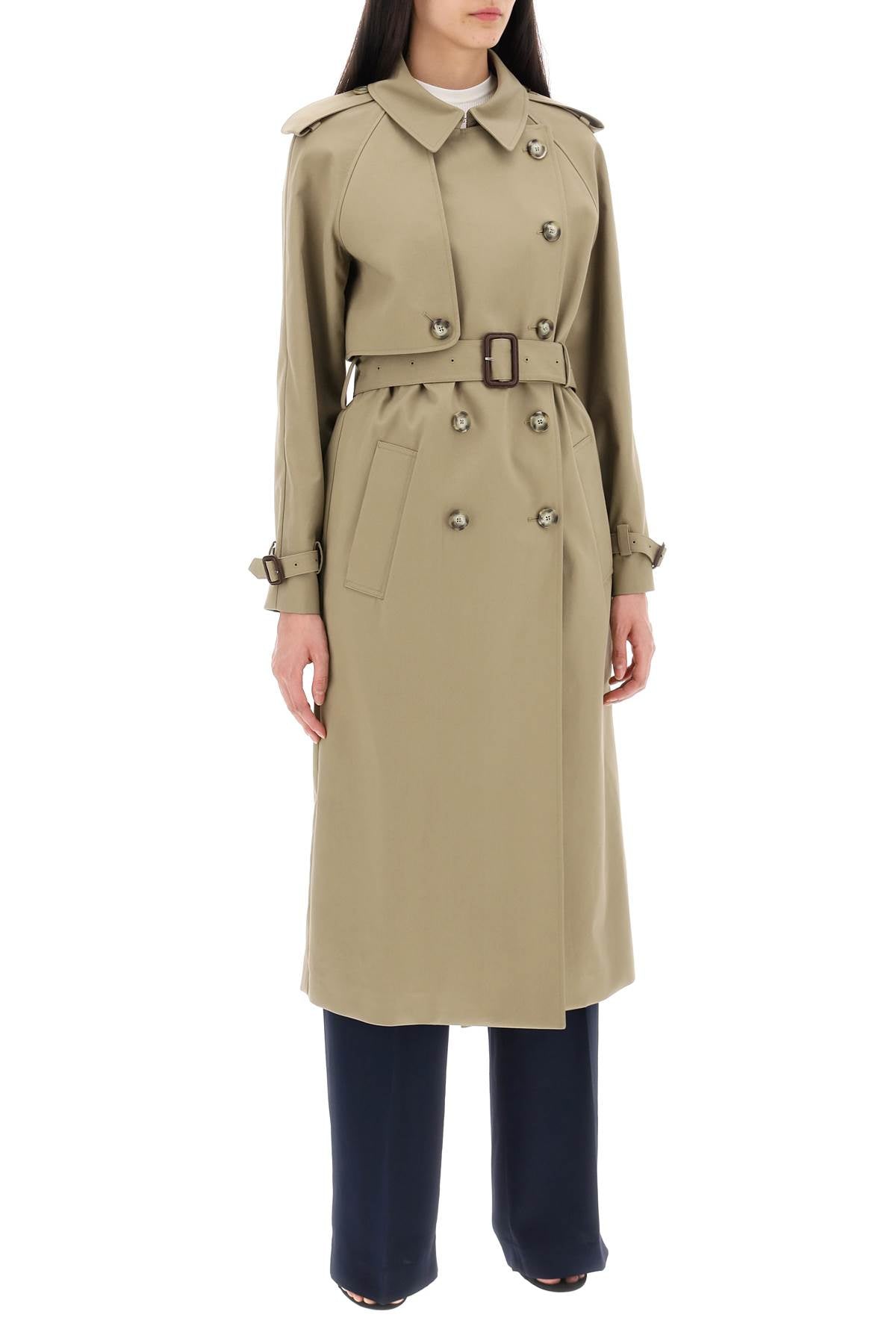 Stella McCartney sustainable cotton double-breasted trench - VivaceVenus