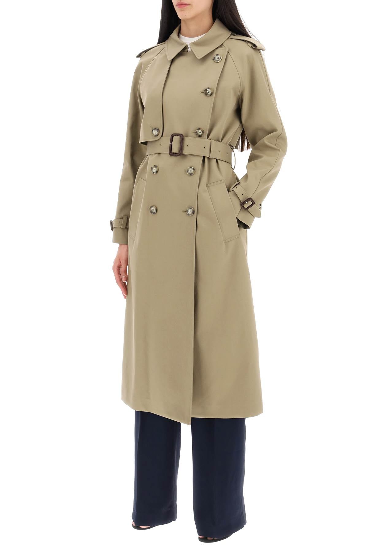 Stella McCartney sustainable cotton double-breasted trench - VivaceVenus