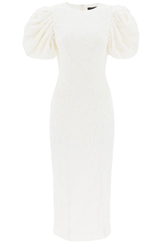 Rotate Midi Lace Dress In Seven   White