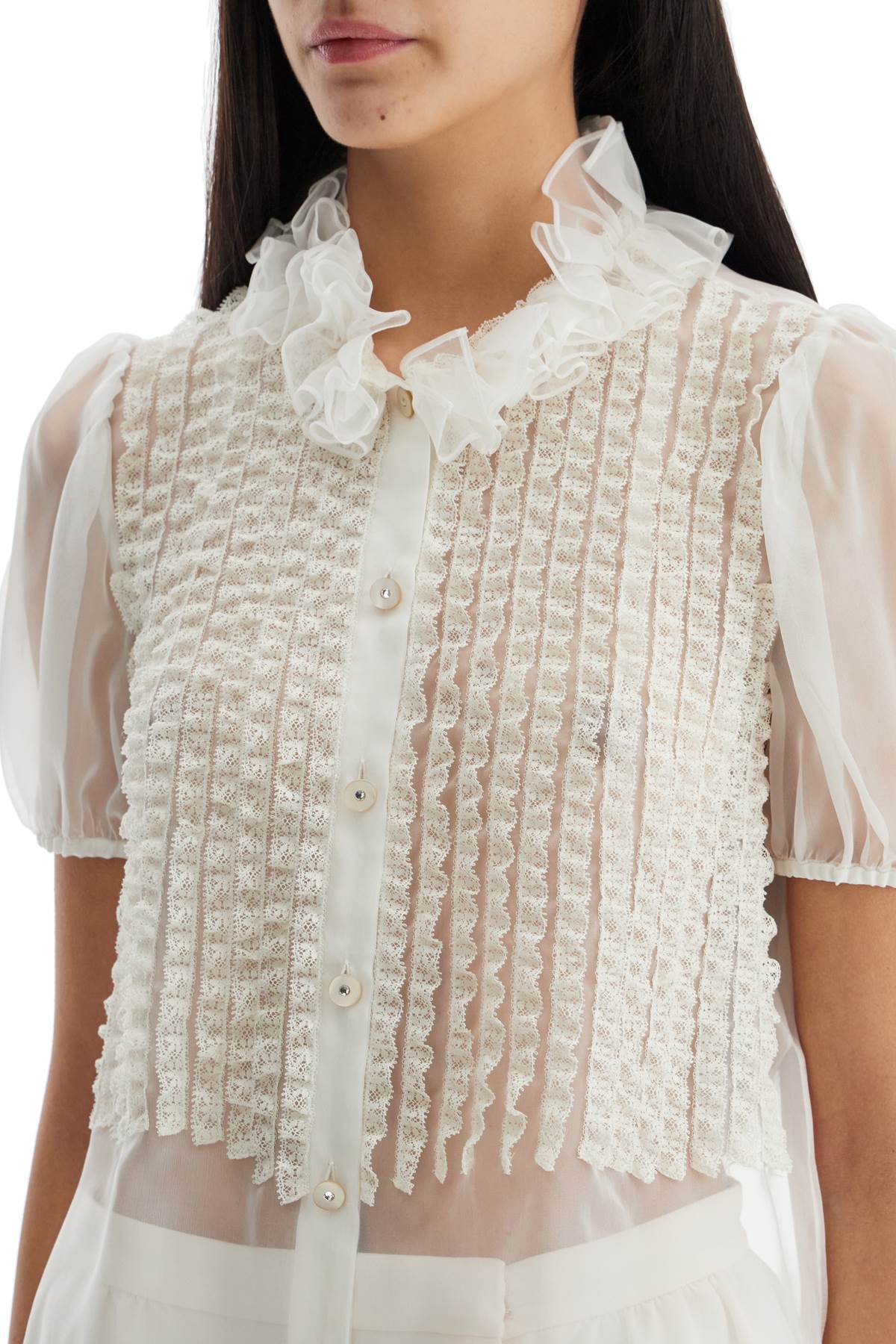 Valentino Garavani short-sleeved chiffon blouse - VivaceVenus