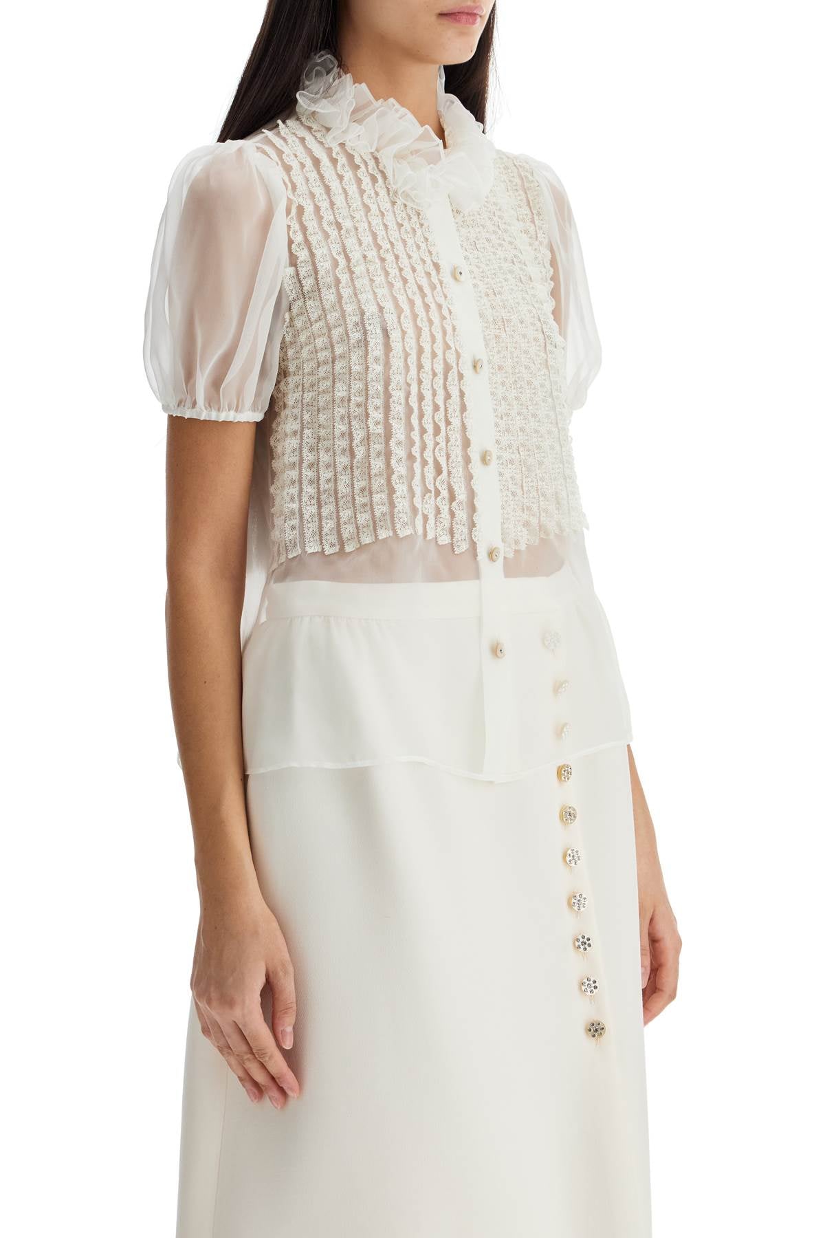 Valentino Garavani short-sleeved chiffon blouse - VivaceVenus