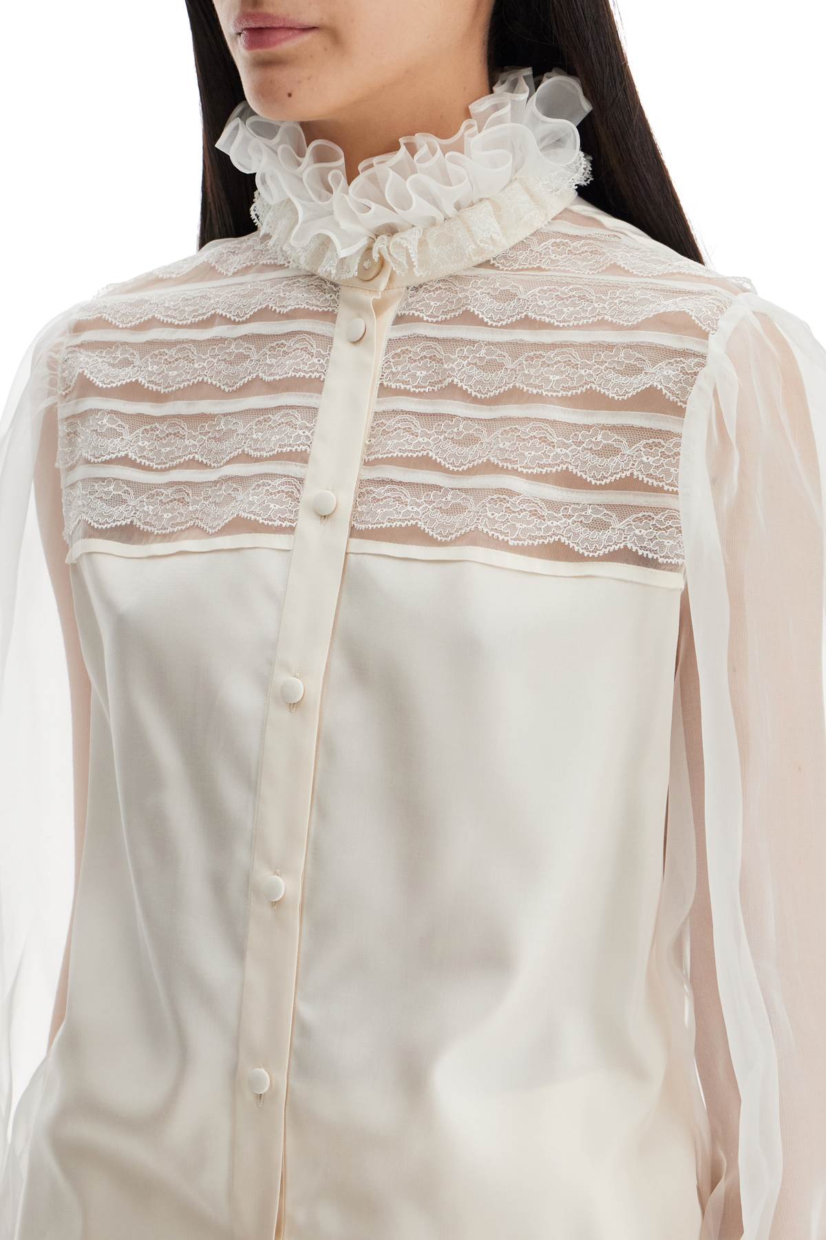 Valentino Garavani silk blouse with ruffles - VivaceVenus