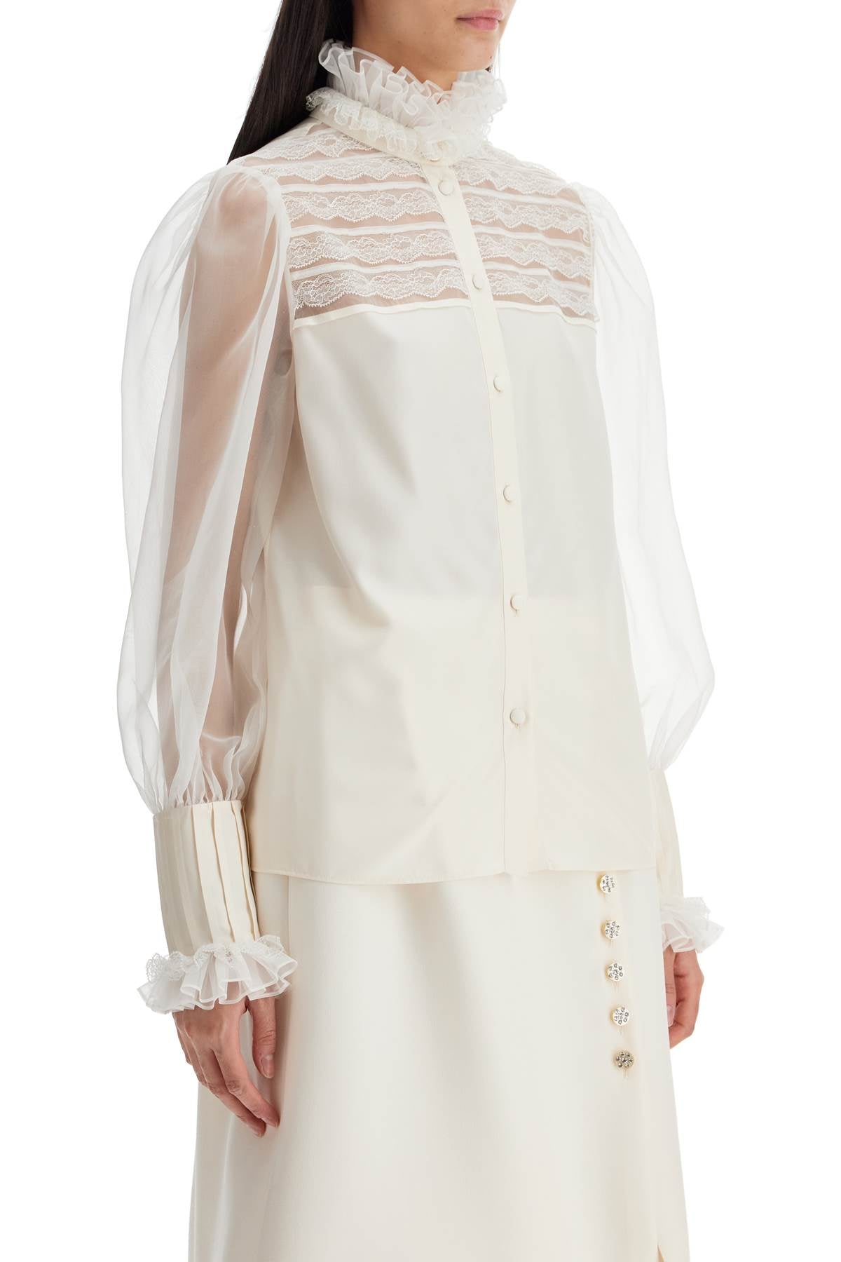 Valentino Garavani silk blouse with ruffles - VivaceVenus