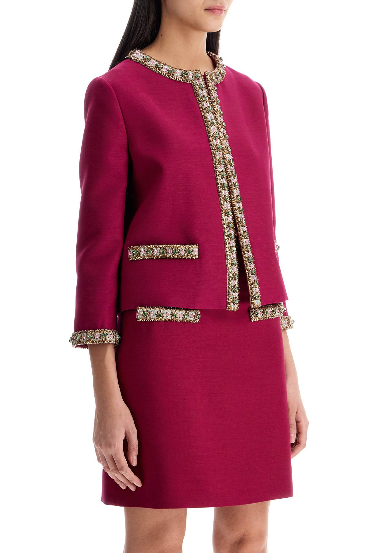 Valentino Garavani embroidered jacket in crepe couture - VivaceVenus