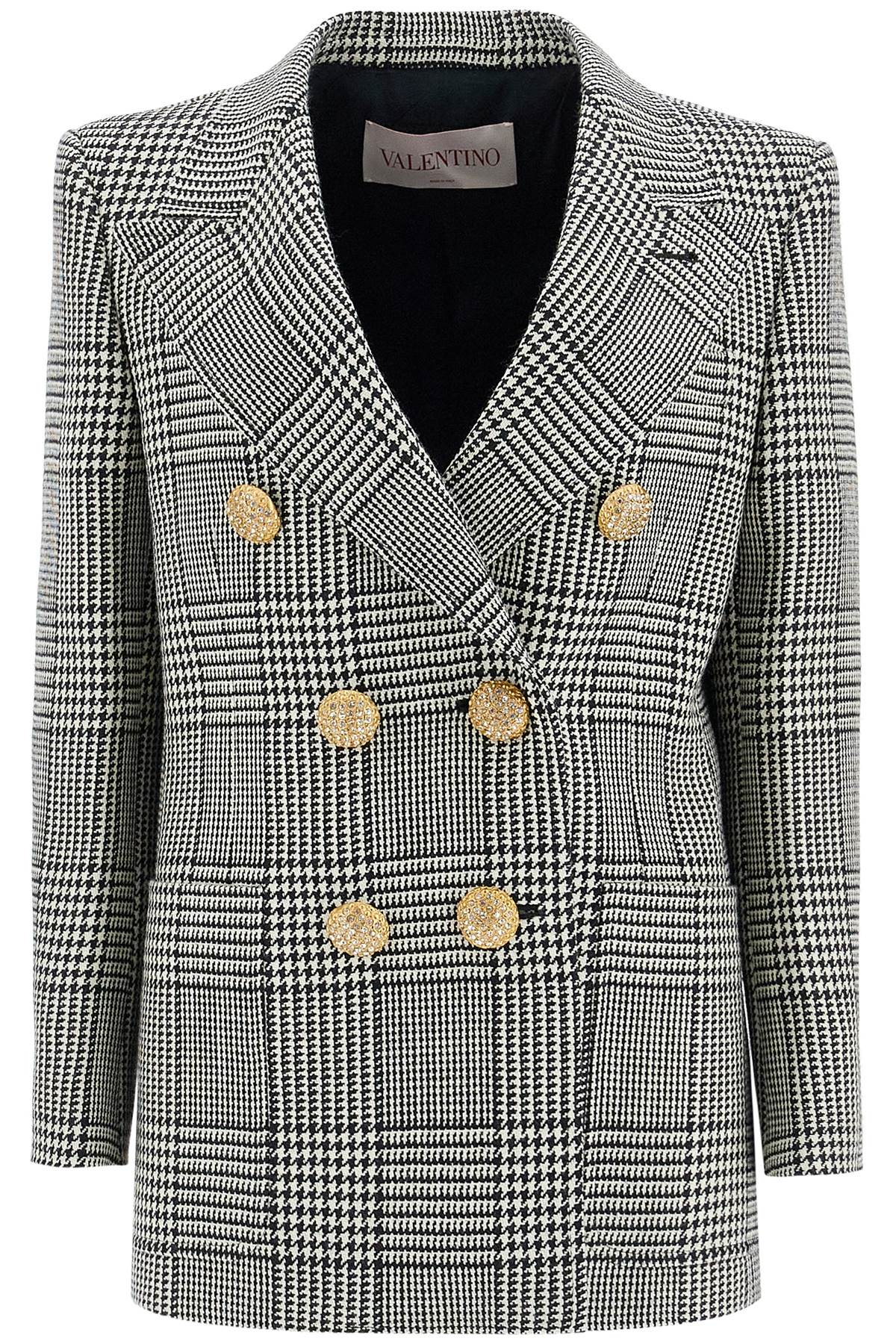 Valentino Garavani double-breasted pied de poule wool bl - VivaceVenus