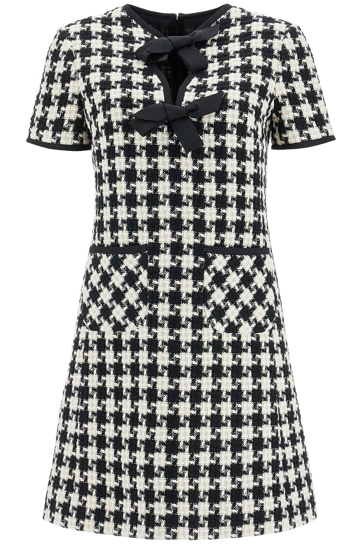 Valentino Garavani mini dress in damier light tweed - VivaceVenus