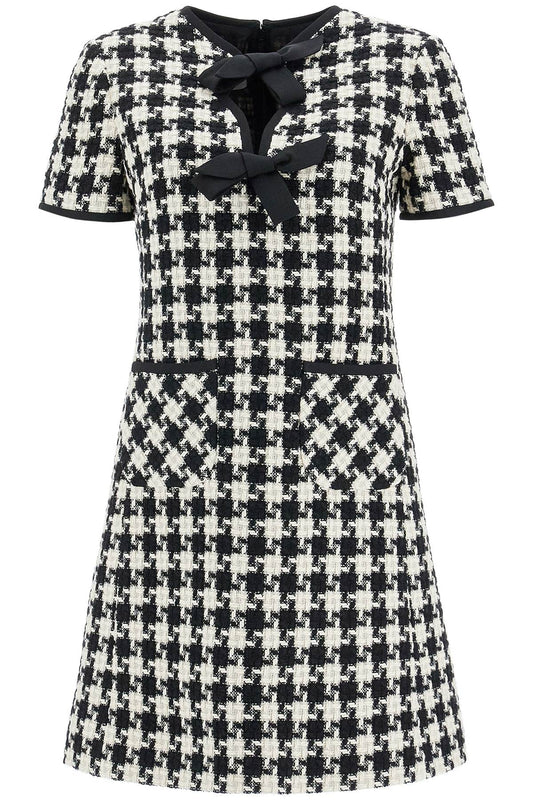 Valentino Garavani mini dress in damier light tweed - VivaceVenus