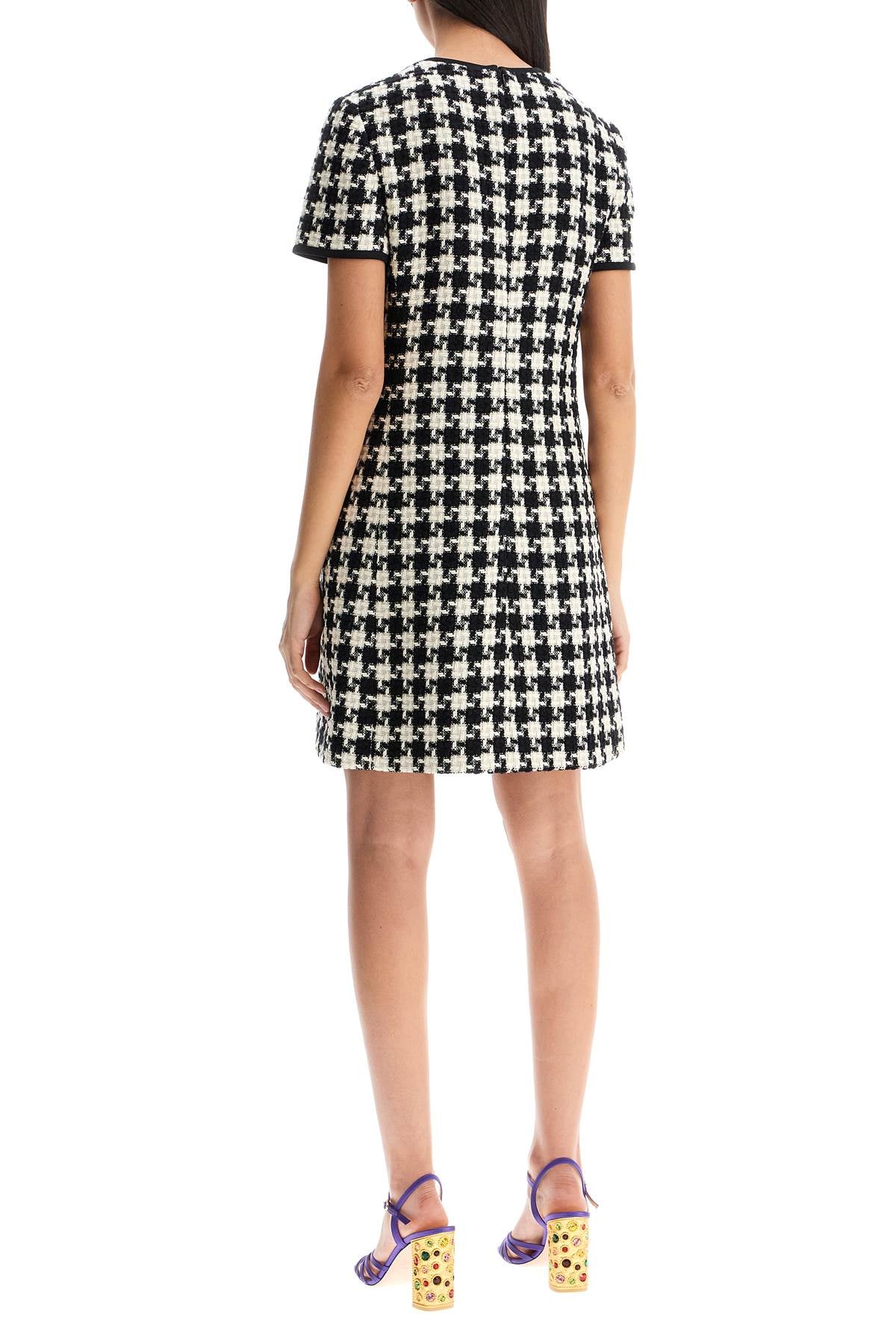 Valentino Garavani mini dress in damier light tweed - VivaceVenus