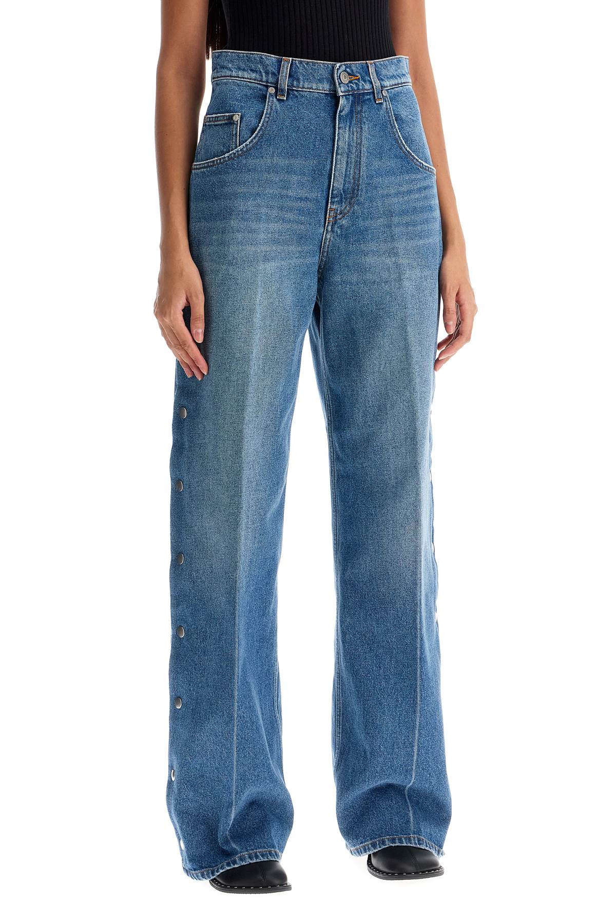 Stella McCartney buttoned ripped jeans with sl - VivaceVenus