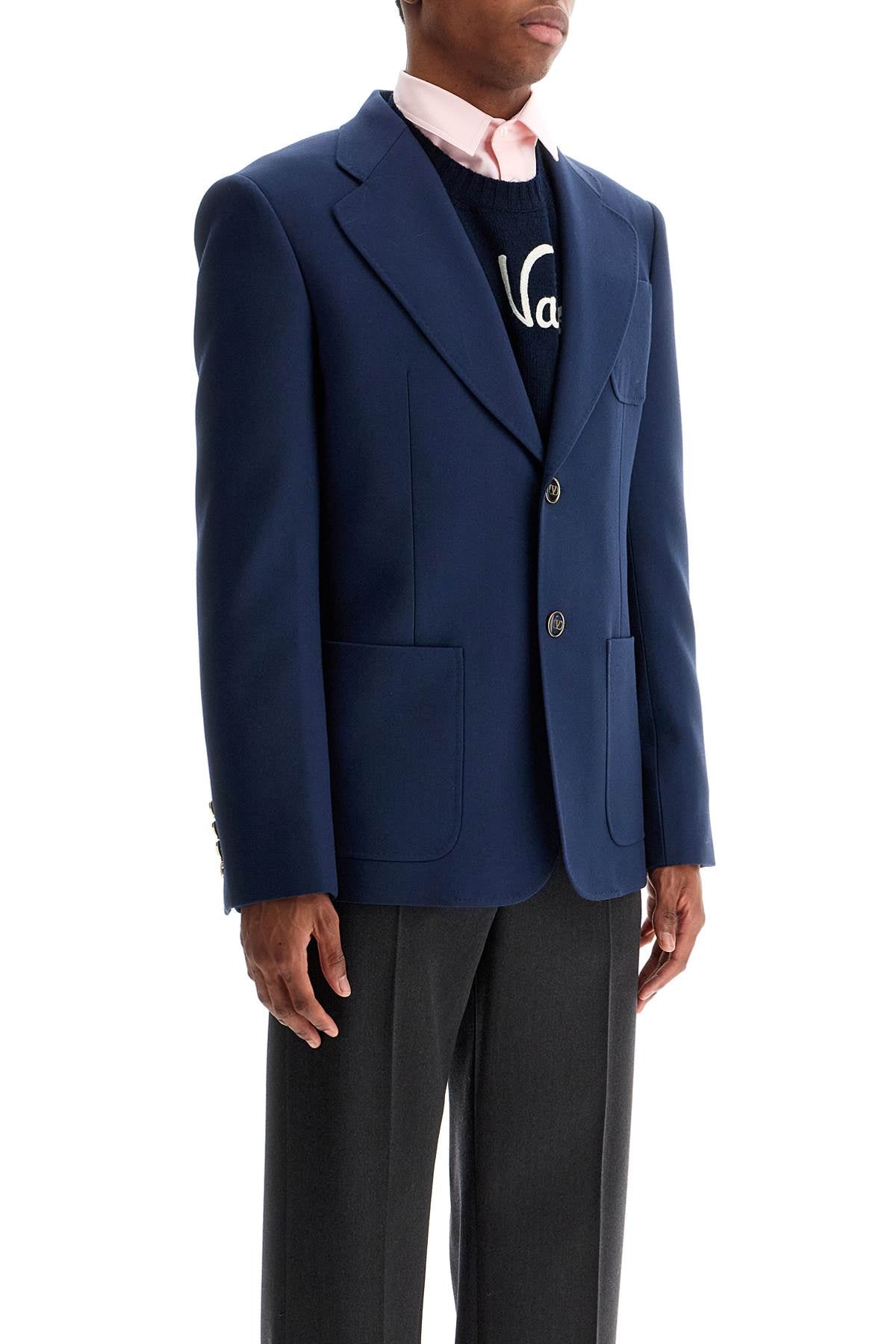 Valentino Garavani slim fit wool gabardine jacket - VivaceVenus