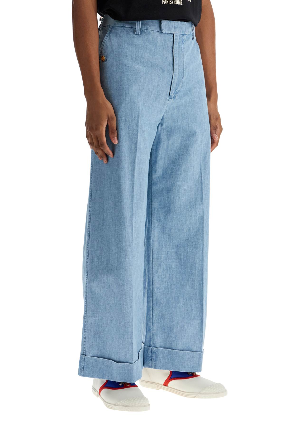 Valentino Garavani wide cropped fit denim pants - VivaceVenus