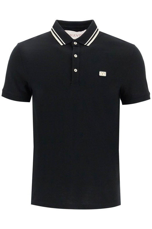 Valentino Garavani regular fit polo shirt with vlogo patch - VivaceVenus