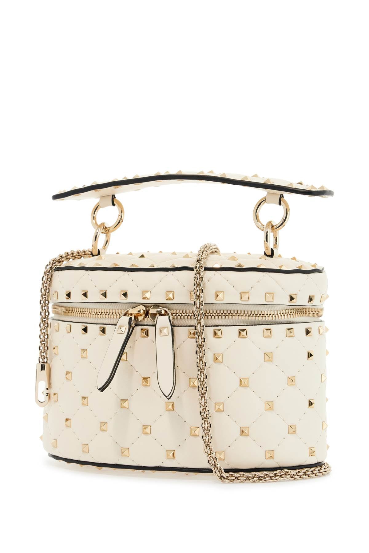 Valentino Garavani light ivory leather cylinder bag with chain - VivaceVenus