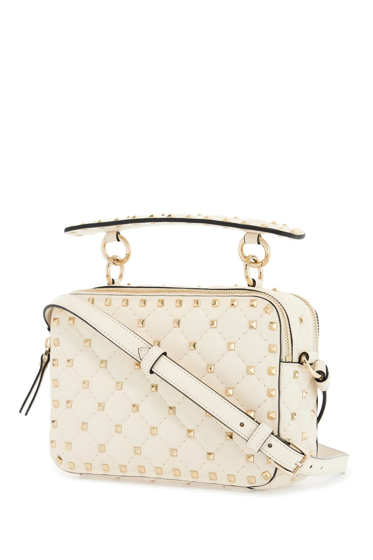 Valentino Garavani ivory quilted leather crossbody bag with studs - VivaceVenus