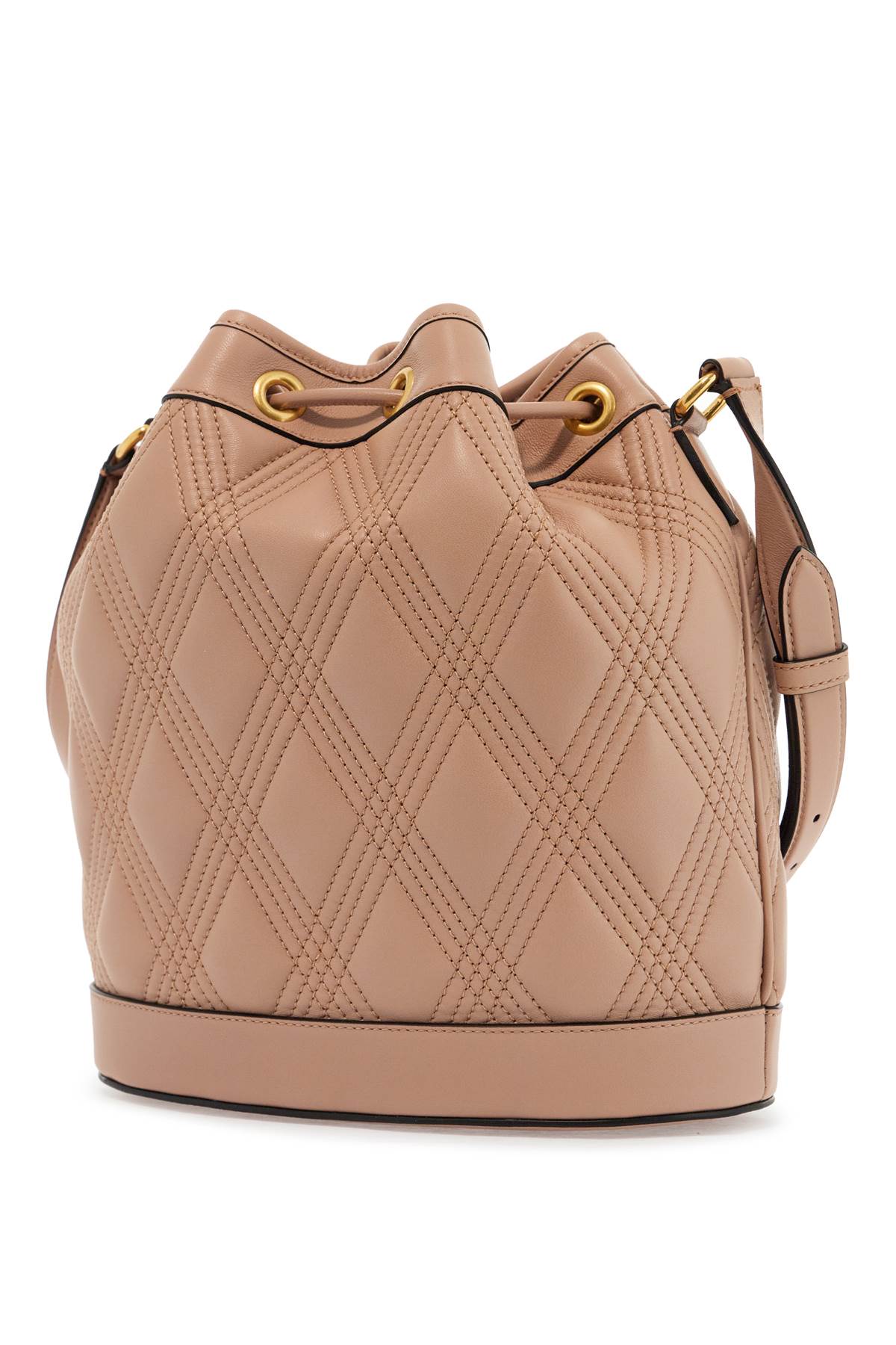 Valentino Garavani quilted pink leather bucket crossbody bag with golden details - VivaceVenus