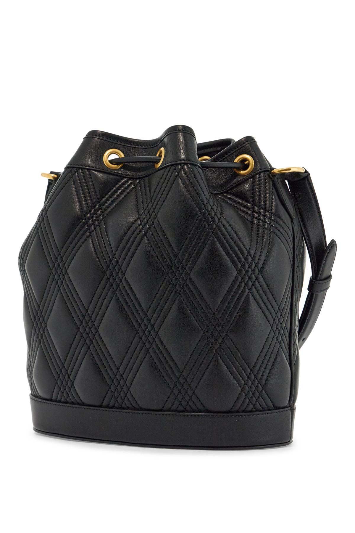 Valentino Garavani quilted black leather drawstring bag - VivaceVenus