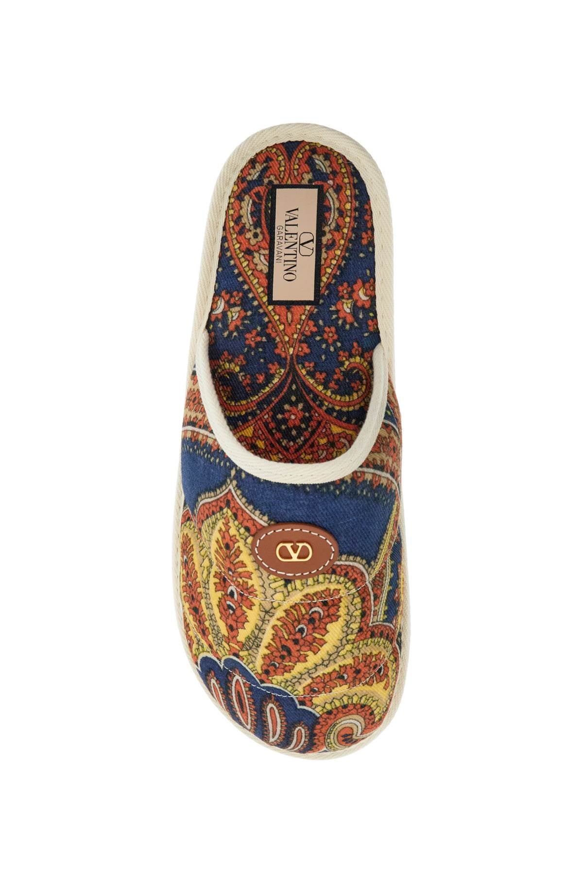 Valentino Garavani multicolor floral cotton slide slippers for home and short outings