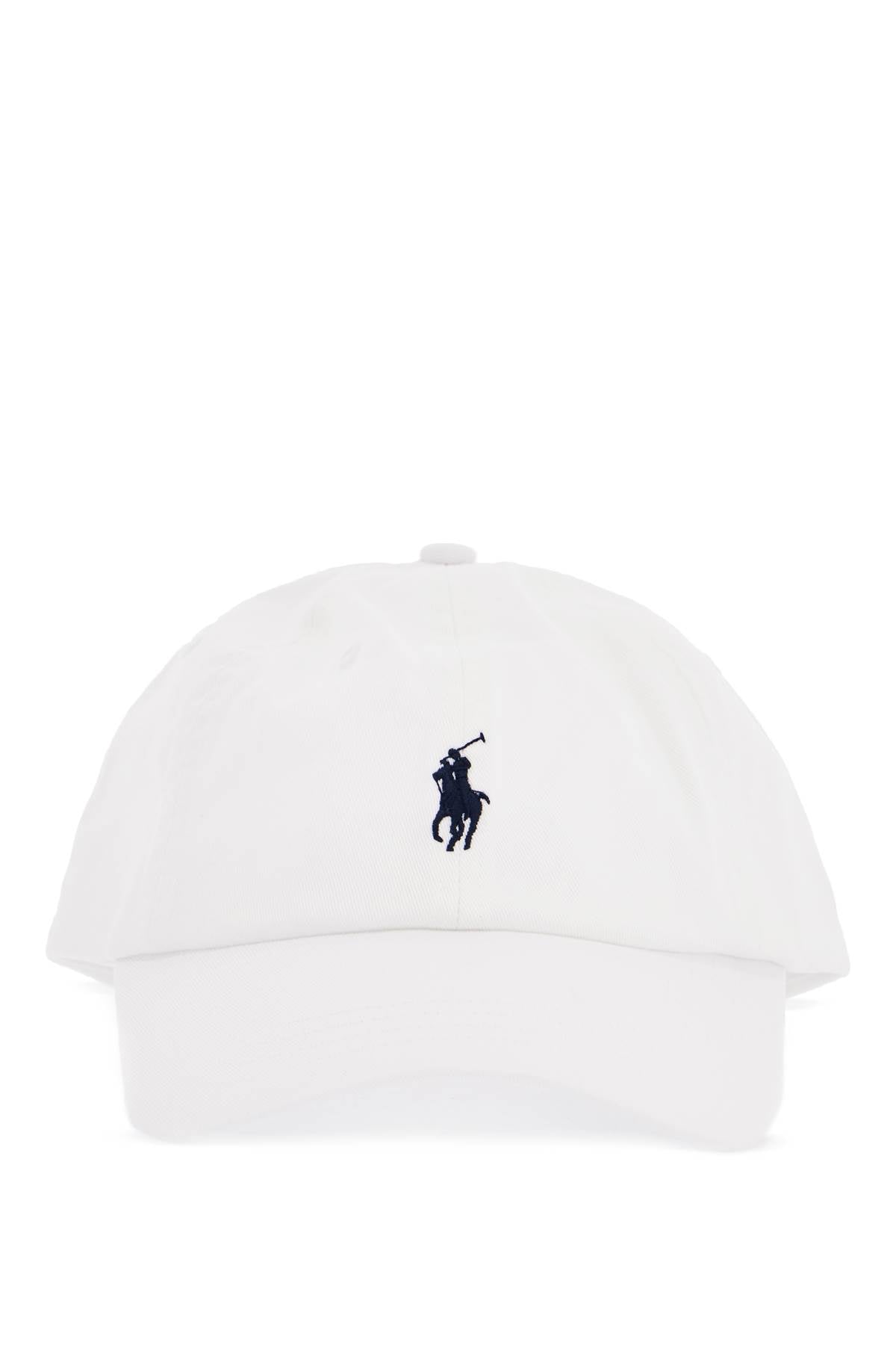 Polo Ralph Lauren white cotton baseball cap with navy embroidered logo - VivaceVenus