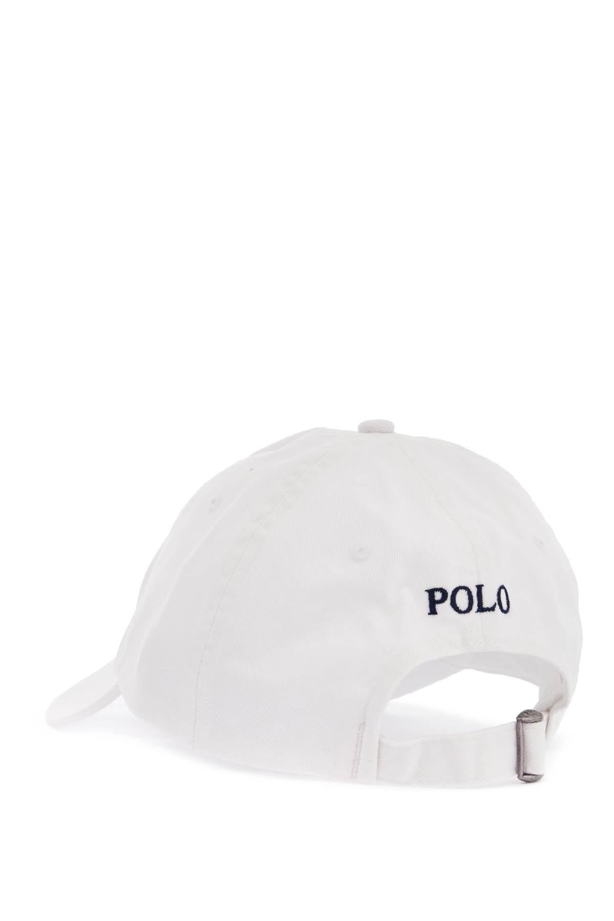 Polo Ralph Lauren white cotton baseball cap with navy embroidered logo - VivaceVenus