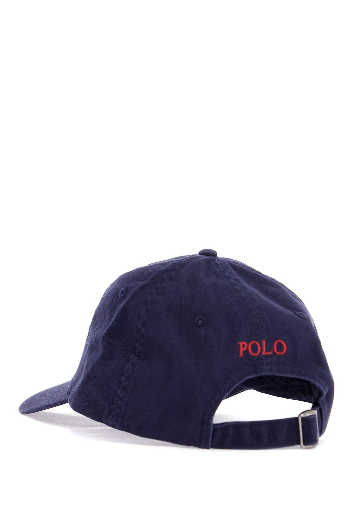 Polo Ralph Lauren navy blue cotton sports cap with embroidered logo - VivaceVenus